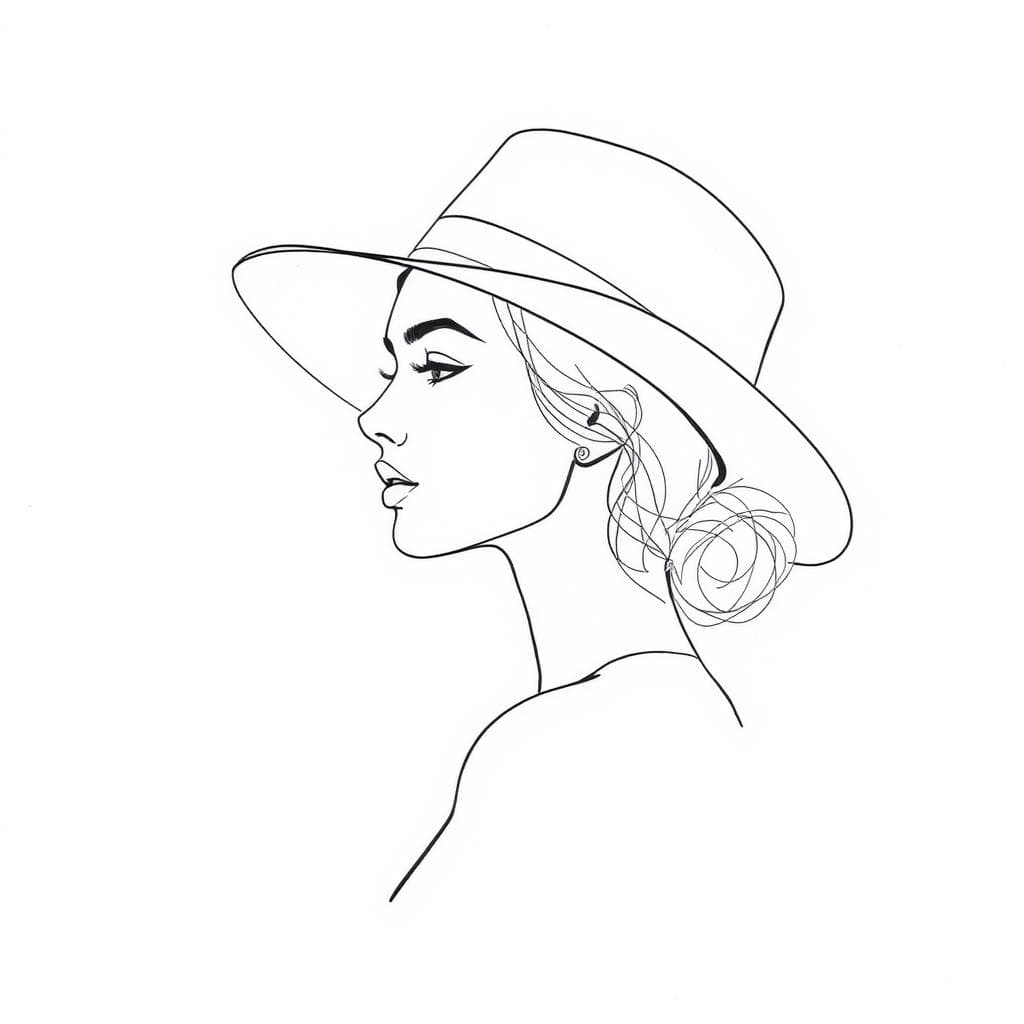 Single-line portrait effect showcase